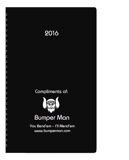 2016 Bumper Man Pocket Calendar