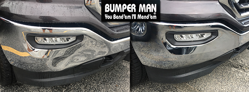 Before and After Metal Bumper Repair